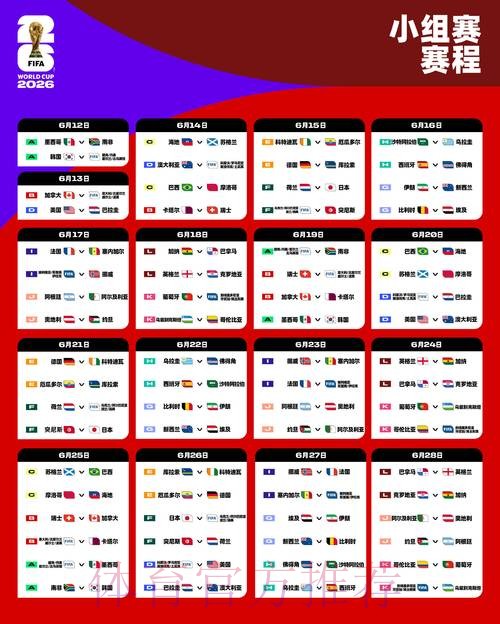 2026世界杯足球直播时间安排 2026世界杯足球直播时间安排